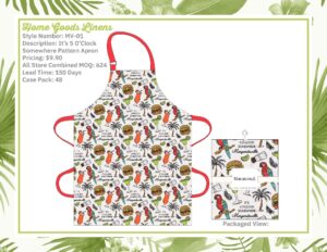 It's 5 O'Clock Somewhere Pattern Apron