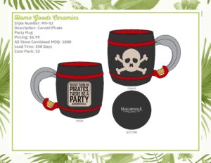 Carved Pirate Party Mug