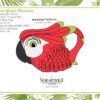 Carved Red Parrot Head Mug