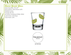 Shot Glass With Molded Limes