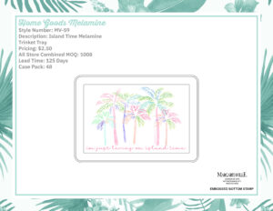 Island Time Melamine Trinket Tray