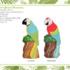 Green And Red Parrot S&P Shaker Set